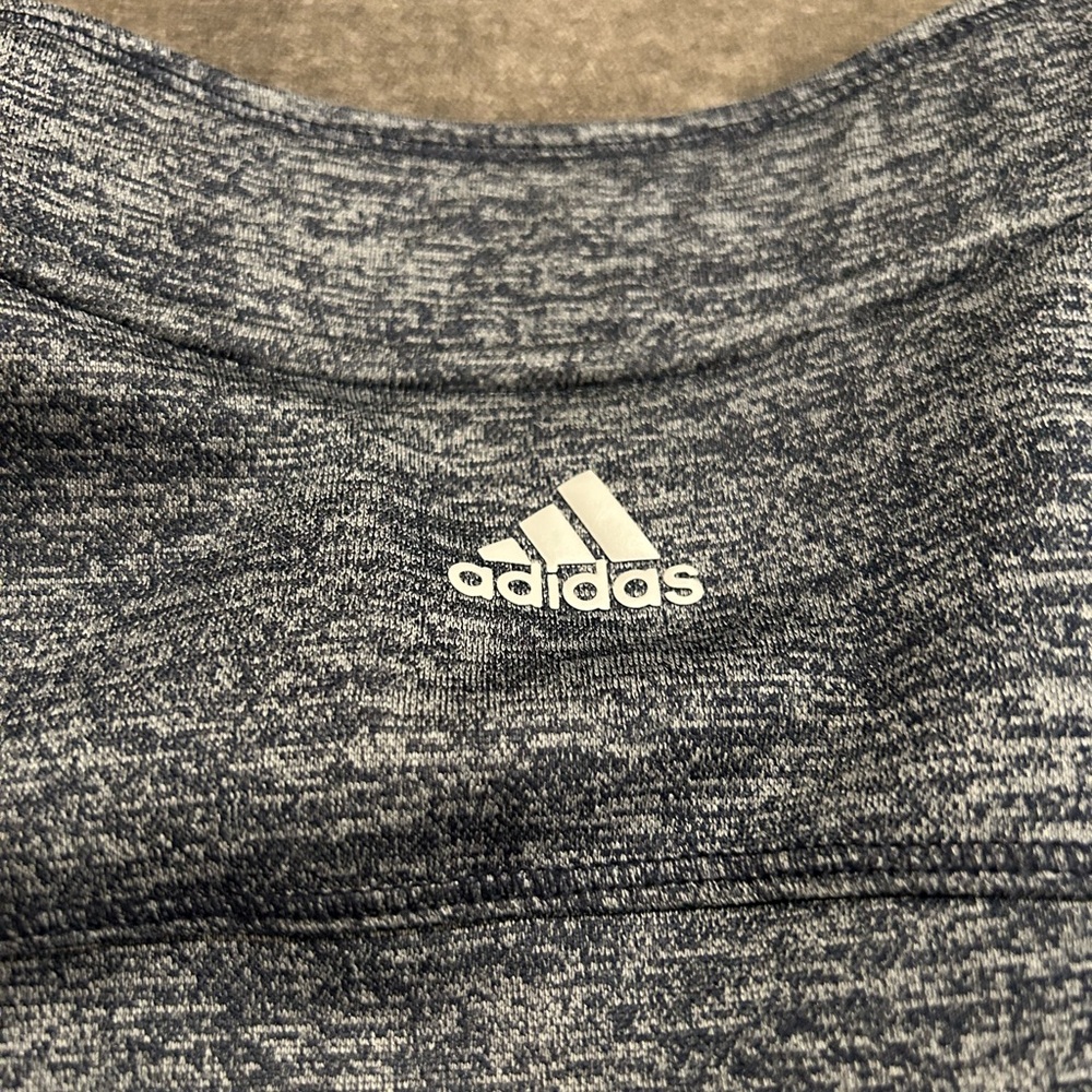 Adidas Navy Heather Quarter-Zip Pullover - Picture 4 of 4
